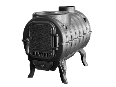 Vintage Cast Iron Stove With Decorative Legs And Classic Design 3d model