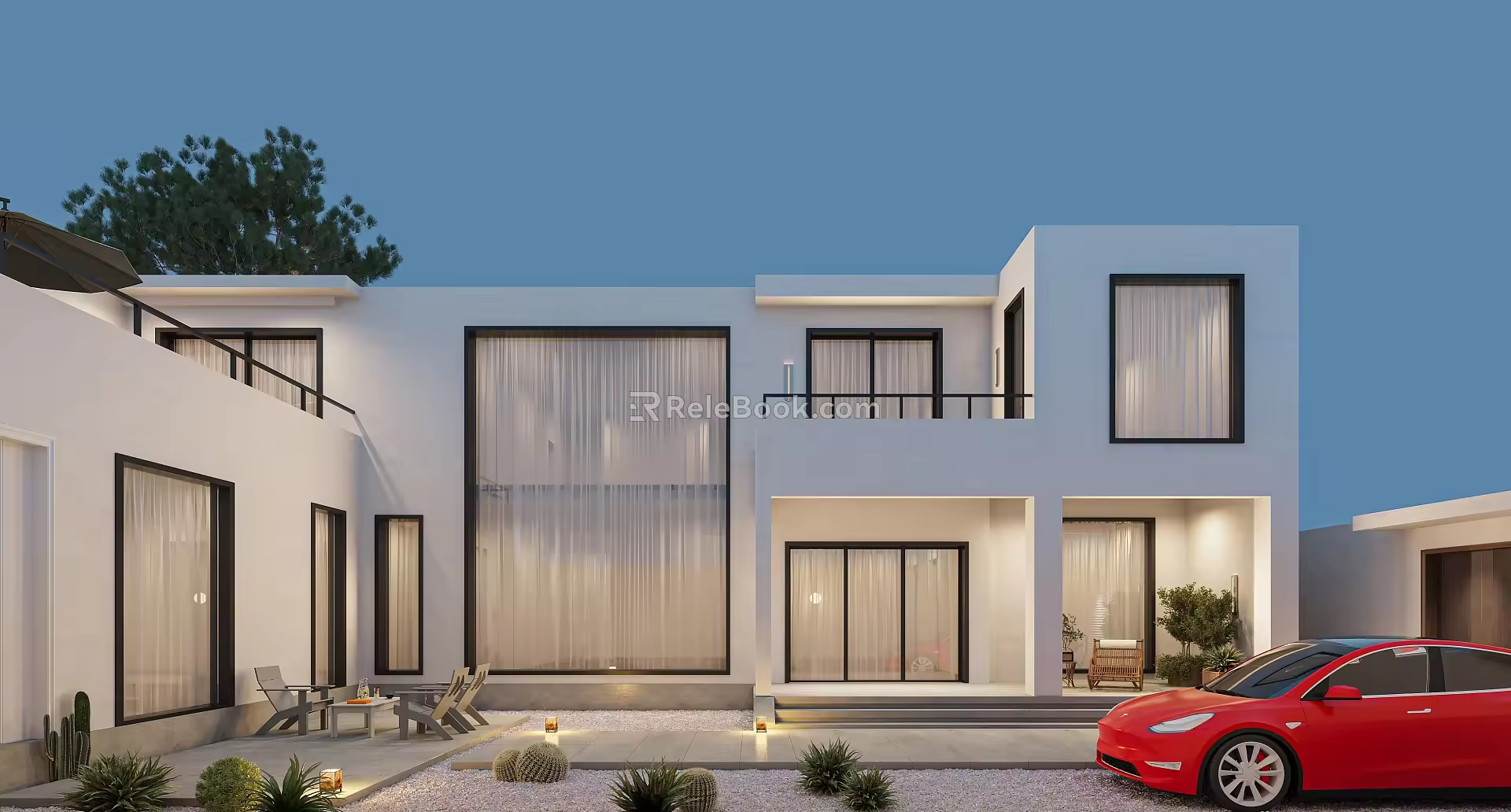 Modern Courtyard 3d model