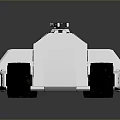 Modular Industrial Transport Vehicle With Multiple Wheeled Units White Black Design