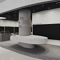 Luxury Bathroom Store with Modern Wooden Walls Bathtub Seating and Large Screen