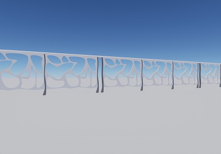 Modern Railing 3d model