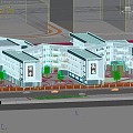 Modern School 3d model