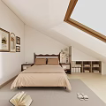 Duplex Living Room Interior Design With Skylight Sofa Bookshelf And Wooden Floor