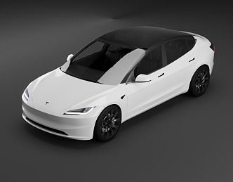 L115 New Tesla Model3 White 3d model