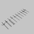 Game Sword Pack 3d model