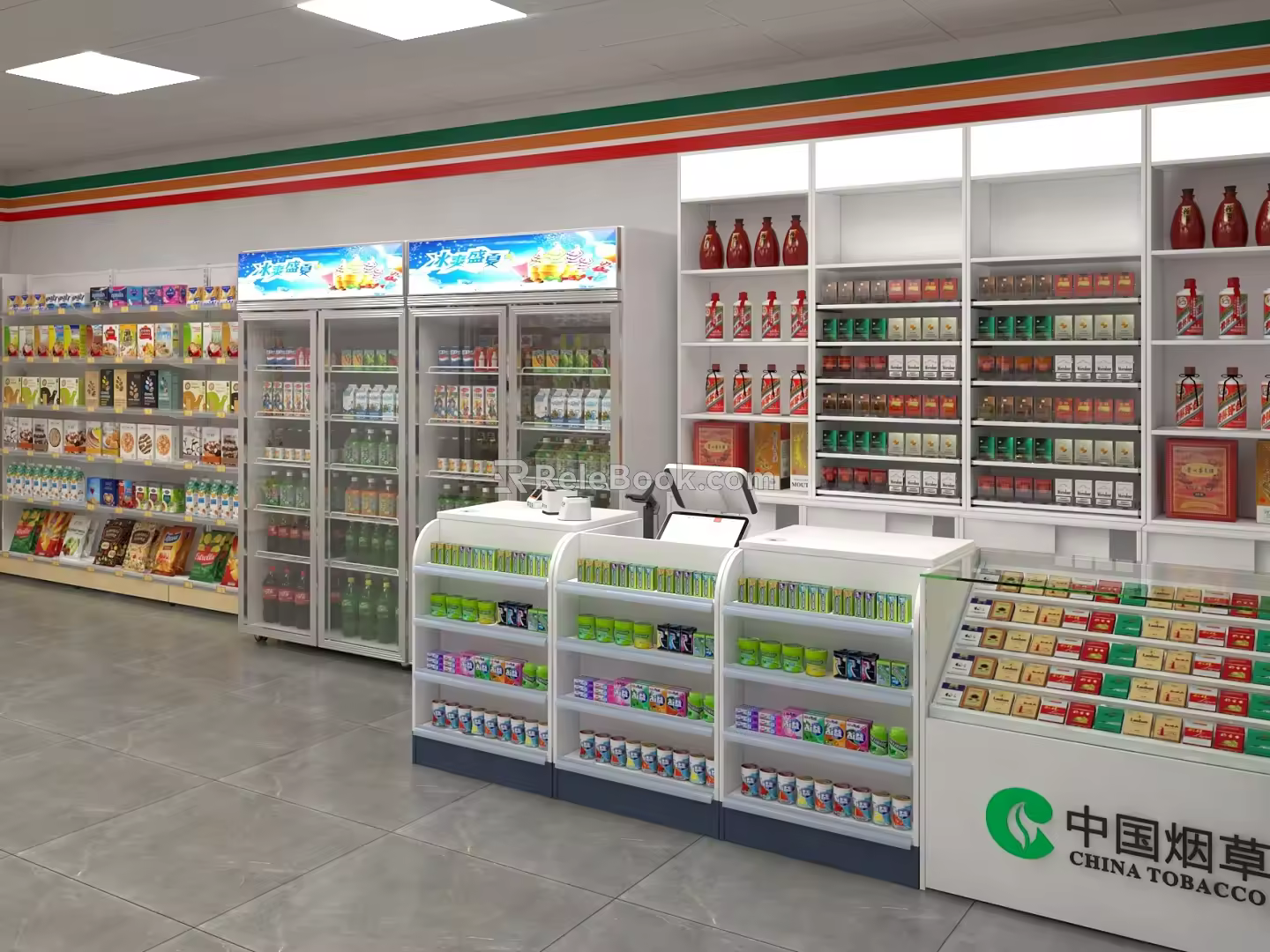 Modern Convenience Store 3d model