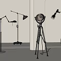 Modern Floor Lamps With Metal Stands And Unique Shade Designs In Minimalist Room
