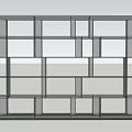 Modern Shelf Unit With Open Multi Tier Geometric Design For Storage And 3d model
