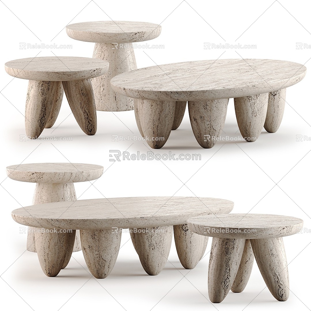 Modern coffee table coffee table corner table combination 3d model