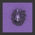 Purple Sparkling Cat Shaped Decorative Figurine With Curled Tail Bell And Glowing Base