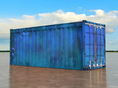 container container sky square floor tile 3d model