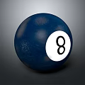 Stylish Modern Furniture Decorative Blue Number 8 Sphere Accessory Piece