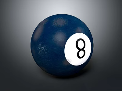 Stylish Modern Furniture Decorative Blue Number 8 Sphere Accessory Piece 3d model