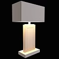 Black Lampshade Gold Base Modern Table Lamp With Stylish Square Home Decor Design 3d model