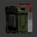 Green Military Weapon Storage Case With Red Cross Medical Box Design