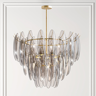 Light Luxury Crystal Chandelier 3d model