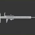 Metal Vernier Caliper Precision Measuring Tool With Clear Scales On Black Background