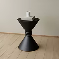 Modern side-to-side wooden side-to-side round side-to-side 3d model