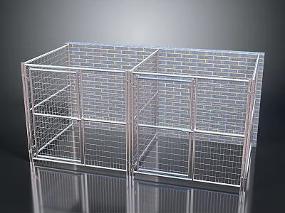 Chicken Cage Cage Chicken Farm Cage Iron Cage Large Iron Cage Animal Cage Wooden Cage Container PBR 3d model