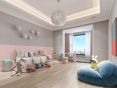 Daughter Room Modern Recreation Room model