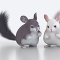 chinchilla hairy rat chinchilla squirrel animal small mouse bamboo mouse 3d model