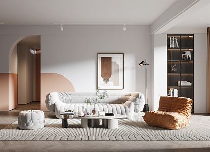 modern living room 3d model