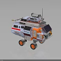 Mars Exploration Rover With Solar Panels Scientific Instruments And Robotic Wheels 3d model