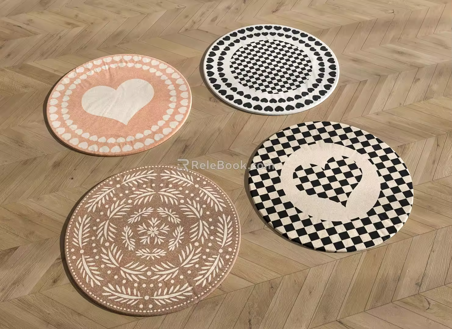Round carpet 3d model