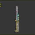 Decorative Folding Knife With Slim Sharp Blade And Patterned Handle Design