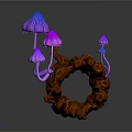 Modern mushroom straw mushroom poisonous mushroom plant 3d model