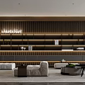 Elegant Modern Living Room Interior With Plush Sofa Wall Shelves And Ambient Lighting