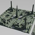 Detailed Aerial Planning Layout With Urban Grid Structure And Zonal Design