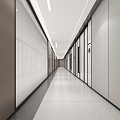 Modern aisle walkway 3d model