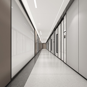 Modern aisle walkway 3d model