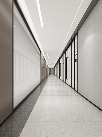 Modern aisle walkway 3d model