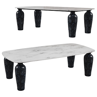 Gervasoni Modern Italian Marble Dining Table Simple Dining Table Long Table 3d model