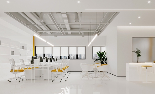 Open office area 3d model