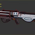 Modern Submachine Gun Sci-Firearms Sci-Fi Game Gun Games Firearms Game Gun 3d model