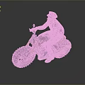 Man In Black Cap Sitting On Custom Motorcycle With Big Tires And Vintage Design