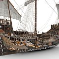 Columbus's ship Santa Maria 1495 3d model