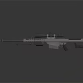 Long Range Sniper Weapon With Precision Scope Long Barrel And Tactical Military Design 3d model