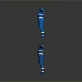 Safety Work Coveralls In Red And Blue With Reflective Stripes Design