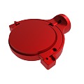 Red Metal Fixture Stainless Steel Red Metal Fixture Disc Fixture Stainless Steel Metal Disc Fixture 3d model