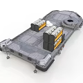 Futuristic Spacecraft Module With Platform Structure Equipment Modules And Docking Port