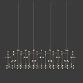 Modern Linear Chandelier With Metal Structure And Multiple Hanging Lights For Ceiling Lighting 3d model
