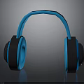 Stylish Over Ear Headphones With Blue And Black Modern Design For Electronics