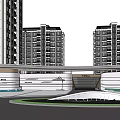 Contemporary Entrance Gate Design For Residential Area With High Rise Buildings