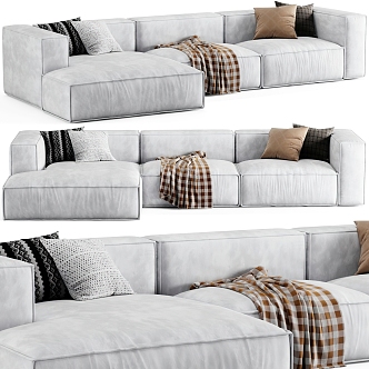 Modern corner sofa multiplayer sofa 3d model