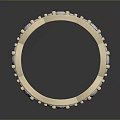 Beige Interlinked Bracelet with Geometric Shapes and Small Dots Modern Accessory Design