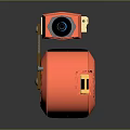 Red Projection Monitoring Device With Camera And Round Modern Design Base